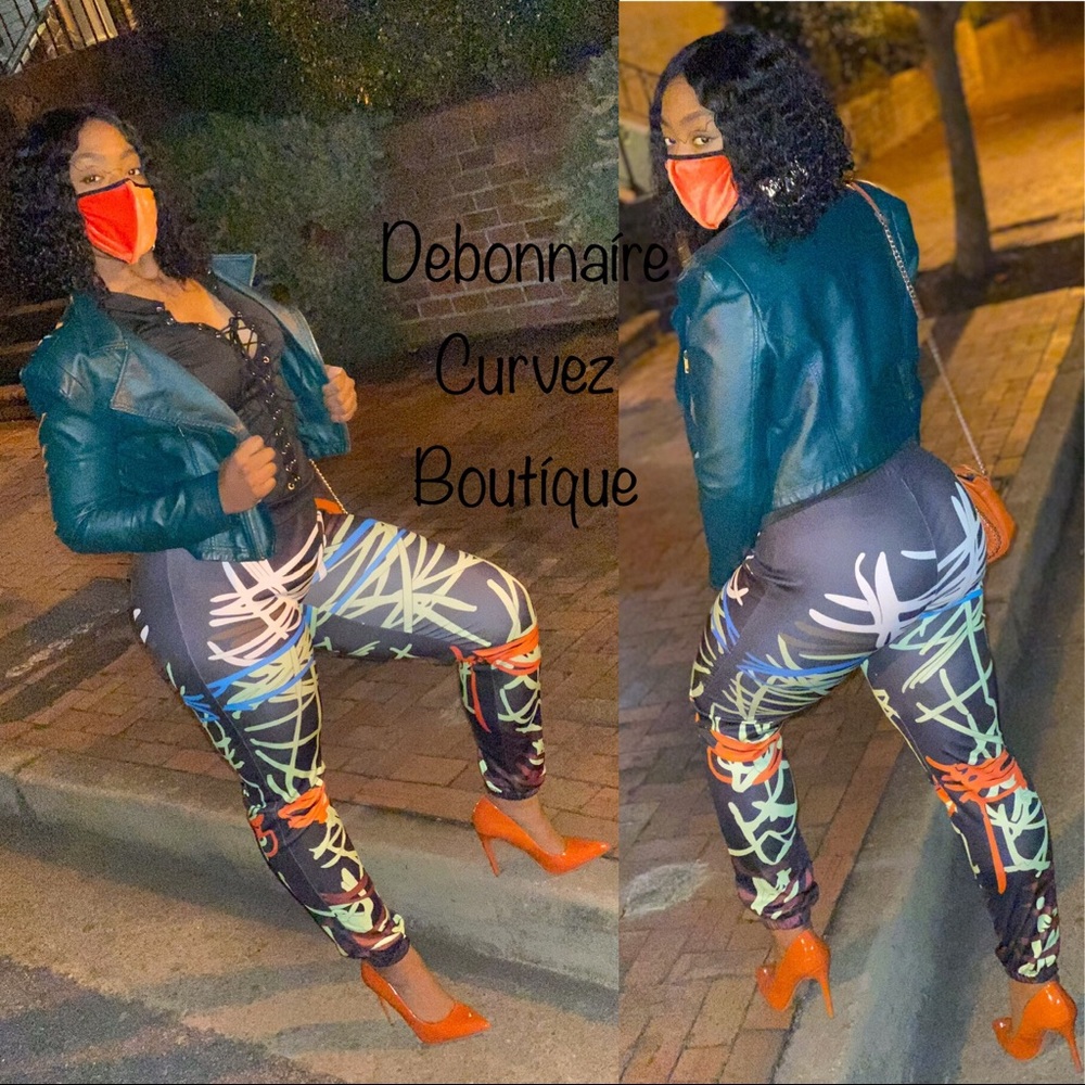 Abstract 2-Piece Pant Set